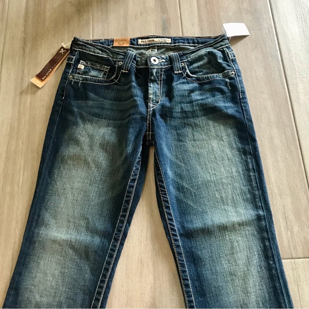 Big Star Rikki Straight Leg Cropped Low Rise Size 30 - Picture 8 of 11